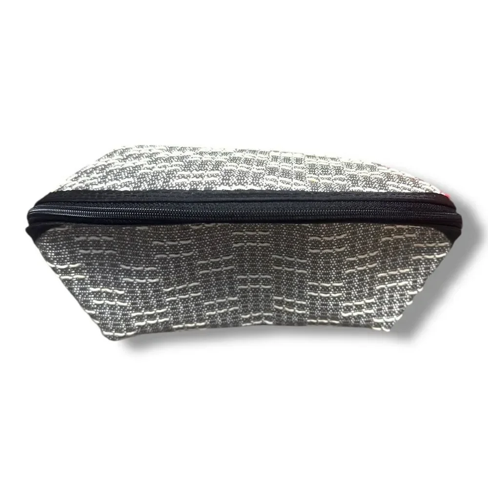 NWT Alan Stuart DOT Silver Gray Cosmetic Bag